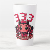 Tasse Latte Chibi Devil - 333 Seulement le mal moitié du temps (Devant)