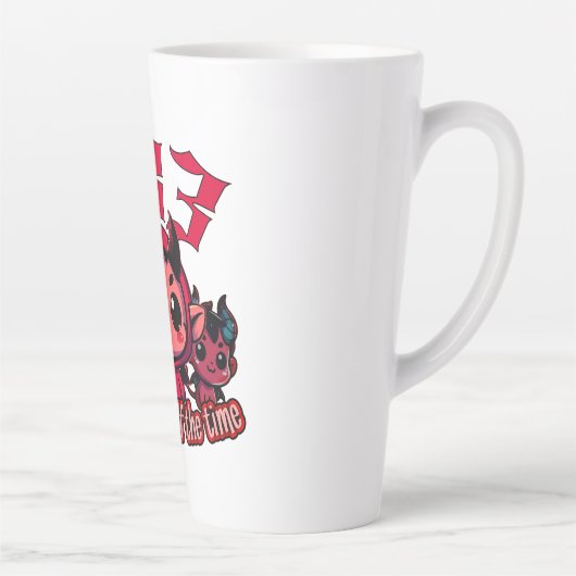 Tasse Latte Chibi Devil - 333 Seulement le mal moitié du temps (Droite)