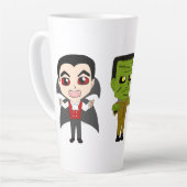 Tasse Latte Chibi vampire, monstre et maman (Angle gauche)