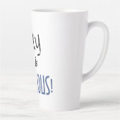 Tasse Latte Chic Bleu & Blanc Cinquante & FABULEUX! Anniversai (Droite)