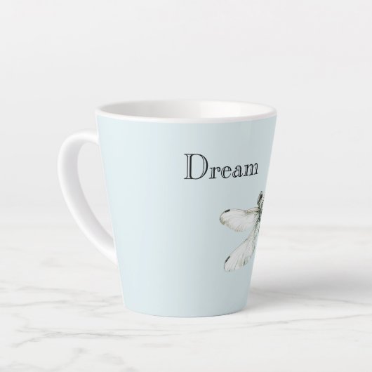Tasse Latte Chic Blue Dragonfly Dream (Angle gauche)