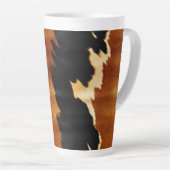 Tasse Latte Chic Brown Black Cream Western Cowhide (Angle droit)