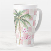 Tasse Latte Chic Carré Gold Palm Tree Leopard (Angle droit)