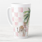 Tasse Latte Chic Carré Gold Palm Tree Leopard (Angle gauche)