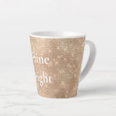 Tasse Latte Chic Champagne Gold Sparkle Glitz Noël (Angle droit)