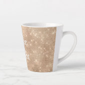 Tasse Latte Chic Champagne Gold Sparkle Glitz Noël (Droite)