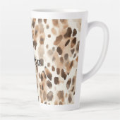 Tasse Latte Chic Cream Brown Leopard Poster de animal Annivers (Droite)
