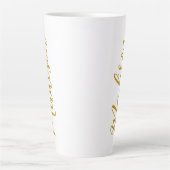 Tasse Latte Chic Gold Ajouter Votre Nom Script manuscrit Perso (Devant)