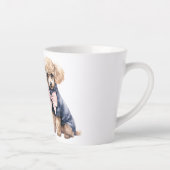 Tasse Latte Chic Poodle en rose et bleu (Droite)
