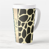 Tasse Latte Chic Qutrefoil Giraffe Imprimer Personnalisé (Angle droit)