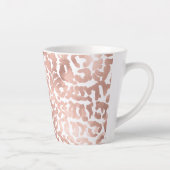 Tasse Latte Chic Rose Gold Leopard Cheetah Poster de animal (Droite)