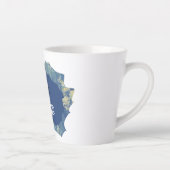 Tasse Latte Chic Script Denim Scrap Cinquante & FABULOUS! Anni (Droite)