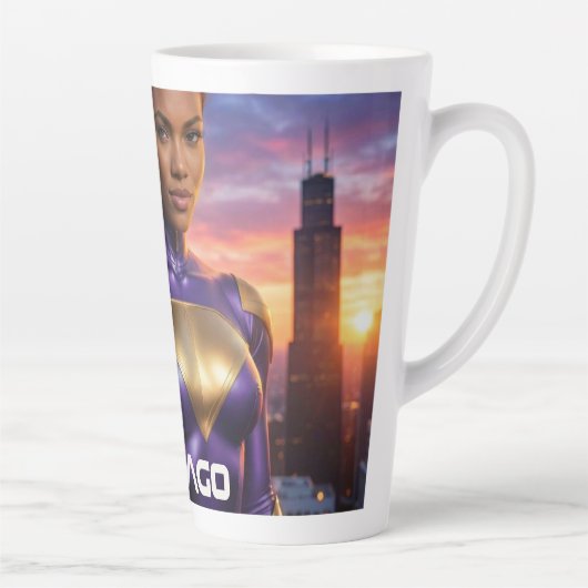 TASSE LATTE CHICAGO - SUPERHÉROS (Droite)