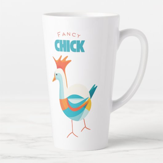 Tasse Latte Chick élégant (Droite)