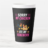 Tasse Latte Chicken Lover | My Chicken Ate My Homework (Devant)