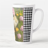 Tasse Latte Chicots mignons et fleurs Printemps (Droite)