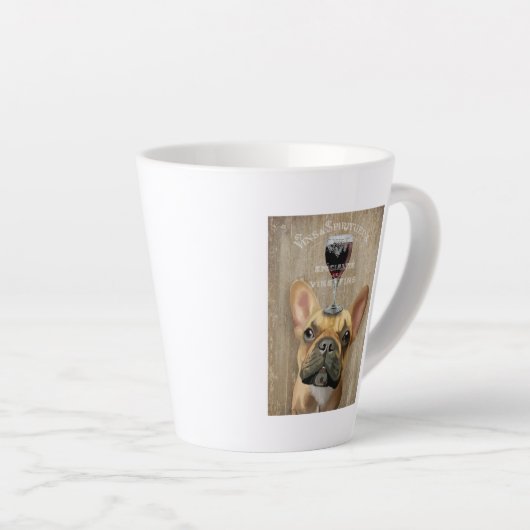 Tasse Latte Chien Au Vin, Chien de France (Angle droit)
