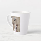 Tasse Latte Chien Au Vin Greyhound (Angle gauche)