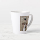 Tasse Latte Chien Au Vin Greyhound (Angle droit)