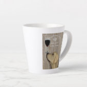 Tasse Latte Chien Au Vin Jaune Labrador (Angle droit)
