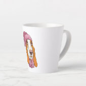 Tasse Latte chien Basset Hound race en tricot casquette (Angle droit)