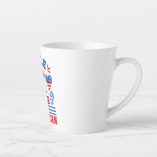 Tasse Latte Chien Beagle patriotique pour 4 juillet