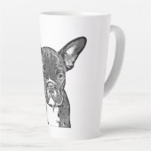 Tasse Latte chien, bulldog français, photos de chiot (Angle droit)