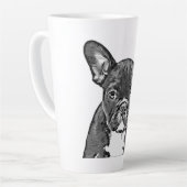 Tasse Latte chien, bulldog français, photos de chiot (Angle gauche)