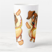 Tasse Latte Chien chaud Dachshund (Devant)