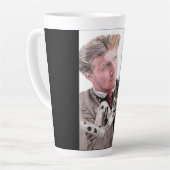 Tasse Latte Chien Dalmatien Chien mignon Poignée Noir Blanc Mu (Angle gauche)