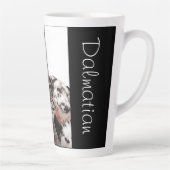 Tasse Latte Chien Dalmatien Chien mignon Poignée Noir Blanc Mu (Droite)