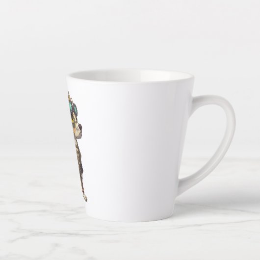 Tasse Latte Chien d'aventure (Droite)