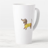 Tasse Latte Chien de dessin (Angle droit)
