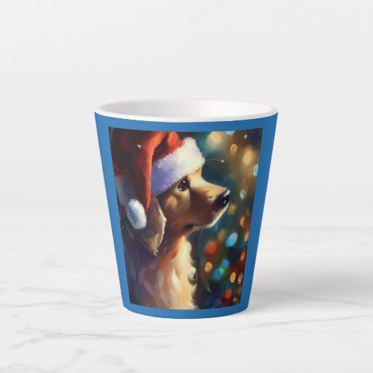 Tasse Latte Chien de Noël 3 (Devant)