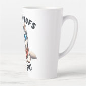 Tasse Latte Chien Husky Cool Zéro Aboiements Donnés (Droite)