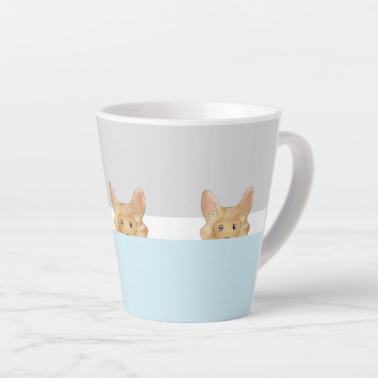 Tasse Latte Chien long haïré de Chihuahua | (Angle droit)