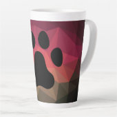 Tasse Latte Chien patte, empreinte animale, pied de chat (Angle droit)