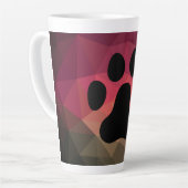 Tasse Latte Chien patte, empreinte animale, pied de chat (Angle gauche)