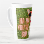 Tasse Latte Chien riant 60e anniversaire (Angle gauche)