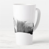 Tasse Latte Chien-taureau chaud matin (Angle droit)