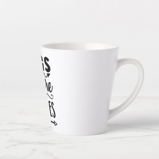Tasse Latte Chiens avant les mecs (Droite)