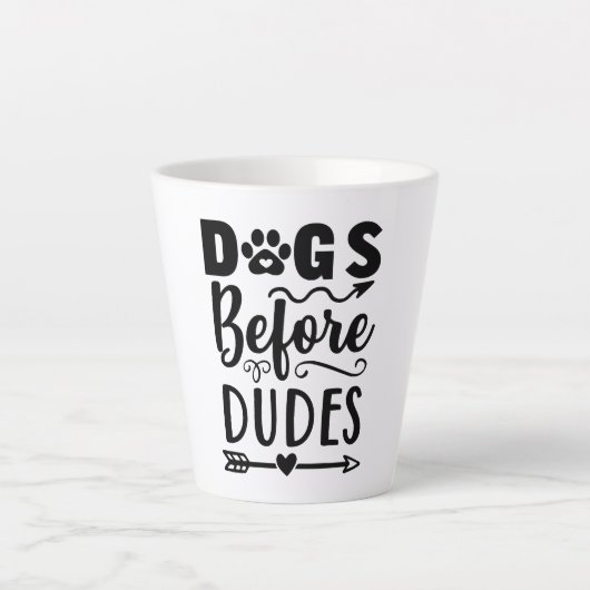 Tasse Latte Chiens avant les mecs (Devant)