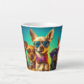 Tasse Latte Chiens Cool de nom personnalisé (Devant)