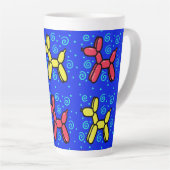 Tasse Latte Chiens de ballon avec Pois et perruques (Angle droit)