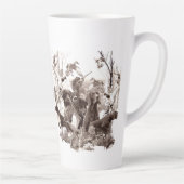 Tasse Latte Chiens de chasse, Chiens d'armes, Chasse saison T- (Droite)