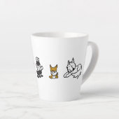 Tasse Latte Chiens élémentaires (Angle droit)