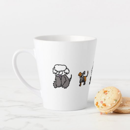 Tasse Latte Chiens élémentaires (En situation)