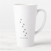 Tasse Latte Chiens, Livres & Café | Illustration aquarelle (Droite)