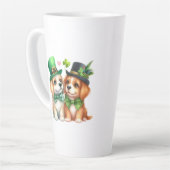 Tasse Latte Chiens mignons design St. Patrick-67538 (Angle gauche)