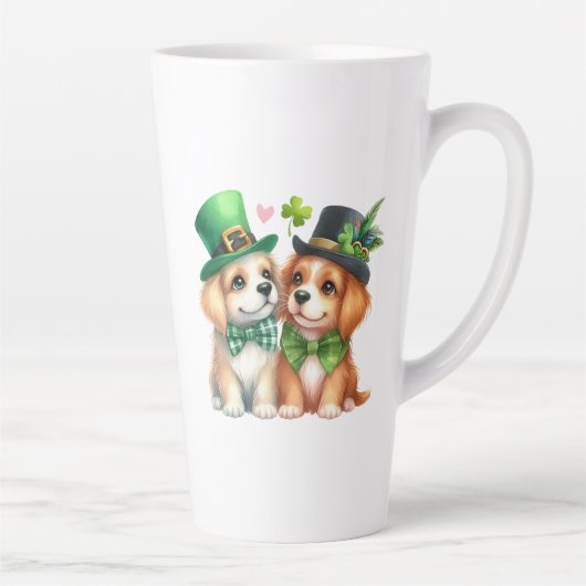 Tasse Latte Chiens mignons design St. Patrick-67538 (Droite)